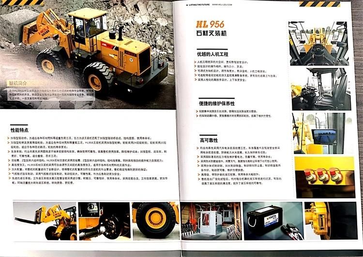 Heli 16ton Quarry Marble Granite Stone Fork Wheel Loader Hl956