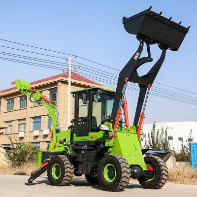 Shanding 2.5 Ton Brand New Backhoe Loader Mini Tractor with Front End Loader and Backhoe Loader