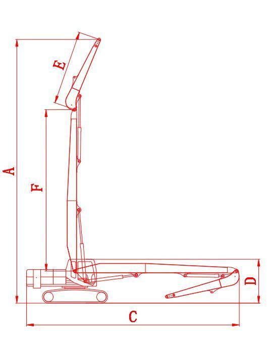 16.8-Meter Long 45-50ton Excavator Pile Driving Arm Has a Pile Driving Hammer Depth of 6-15meter for LG950