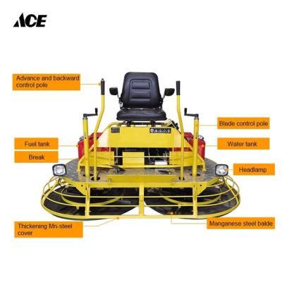 New Chinese Supply Gasoline Power Ride on Concrete Trowel Machine