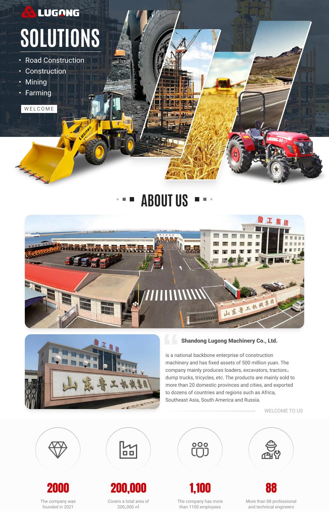 China Famous Brand Lugong Construction Equipment Cheap/New LG938 Small/Mini/Compact Front End Wheel Loader with ISO and CE for Farm/Garden/Mine