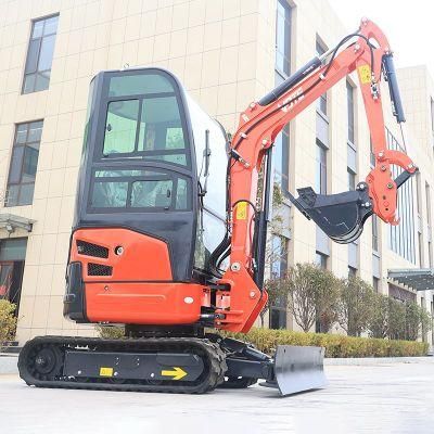 CE ISO 1.8 Ton 1.9 Ton Hydraulic Excavator Small Digger Mini Crawler Excavators with Cab