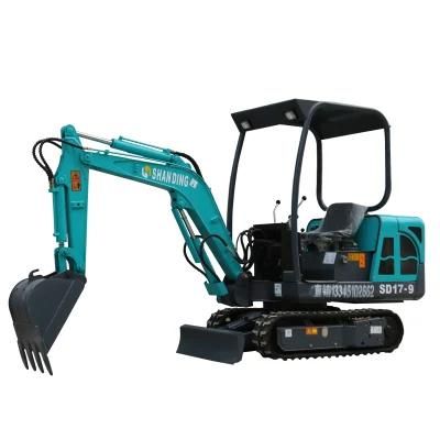 Shanding SD17-9 1.5 Ton Mini Crawler Excavator 1500 Kg Mini Digger Mini Excavadora Mini Excavator