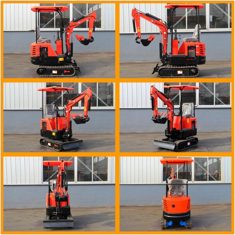 0.8 T Small Backhoe Digger Fw10A Mini Hydraulic Pump Rubber Crawler Track Excavators Cheap Price for Sale