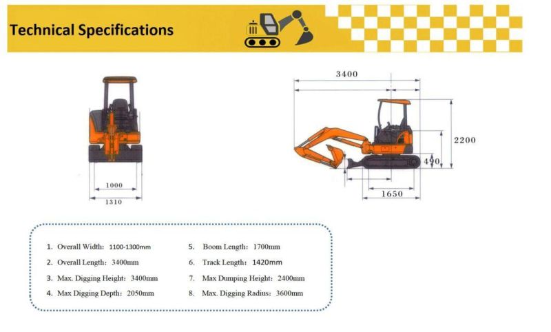 2 Ton Hydraulic Mini Diggers SD20u Mini Excavators