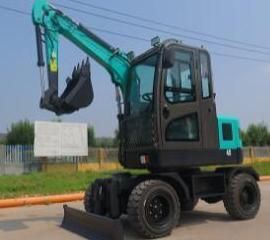 4 Ton Wheel Excavator Free Shipping Excavator High Efficient Small Digging Machine