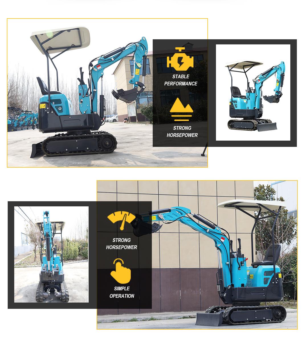 CE EPA Euro 5 Small Crawler Excavator Micro Digger 0.8 Ton 1.0 Ton 1.5 Ton Factory Mini Digger Low Price Hot