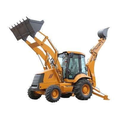 Factory Outlet Brand Wheel Drive Mini Small Hydraulic Front End Loader and Tractor Backhoe Excavator Loader Fw388t with CE Certification