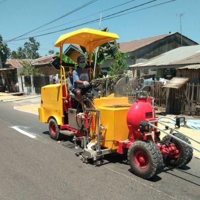 Driving Operation Thermoplastic Road Marking Machine with Screed Application