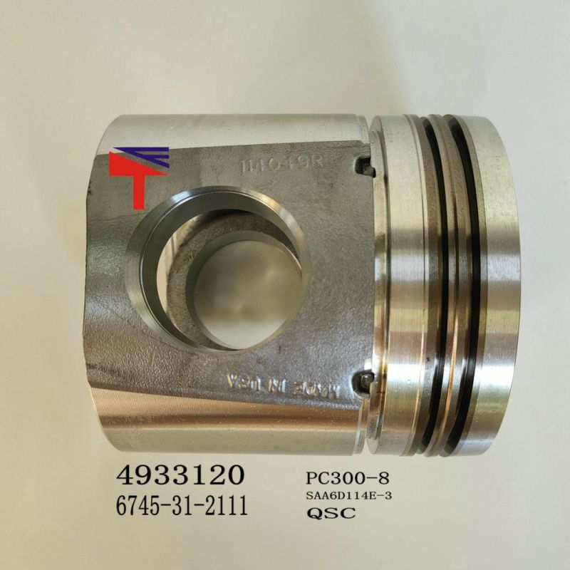 High Quality Diesel Engine Mechanical Parts Piston 4933120 6754-31-2111 for Excavator Parts PC300-8 Engine Parts SAA6d114 Generator Set