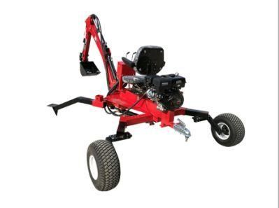 Gas-Powered Premium Hydraulics ATV Backhoe with 9HP Gasoline Engine