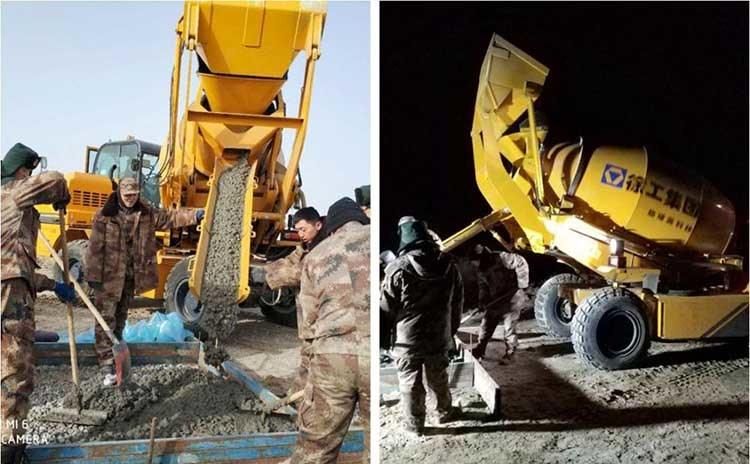XCMG Automatic Mixing Machinery Slm4 Small Portable Diesel Concrete Mixer Lift Machine with Pump for Sale