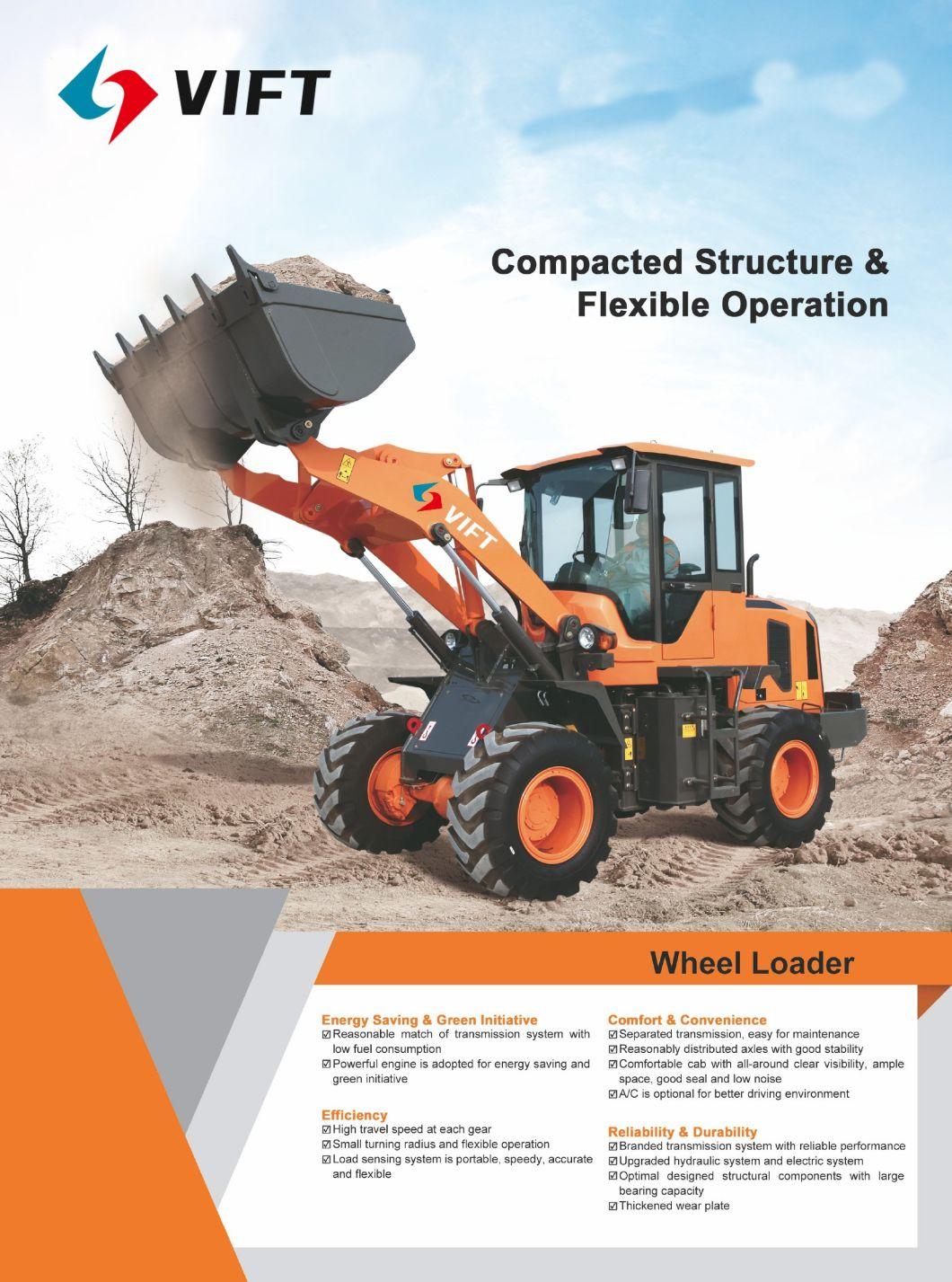 Chinese Loader Flexible 3000kg Locading Capacity Wheel Loader CE Certificate