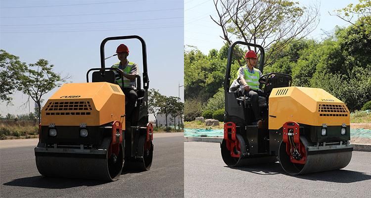 Ride on Hydraulic Double Drum Road Roller Compactor Fyl-860