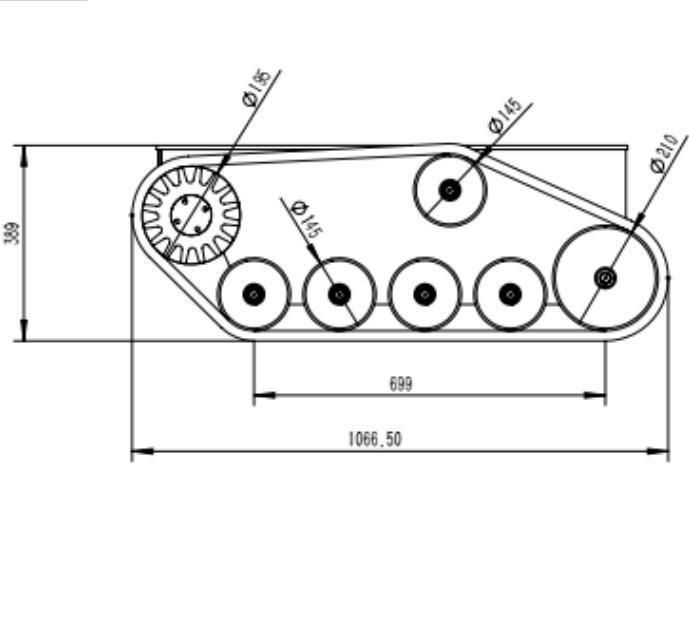 Rubber Track Undercarriage with Remote Control for Small Machine (42"X31"X15")