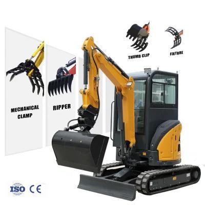 Shanding SD25u Tailless Excavator, Imported Engine and Hydraulic System 2.5-Ton Digger