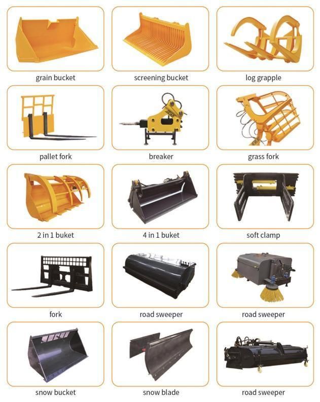 High Utility LG940 Mini Wheel Loader Track Payloader with Steering Pump for Industrial