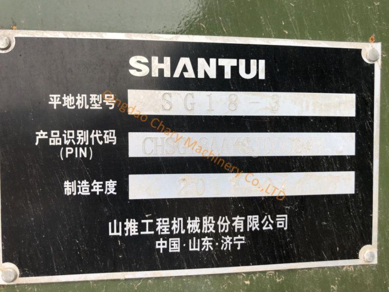 180HP Motor Grader Shantui Sg18-3 Road Grader for Sale