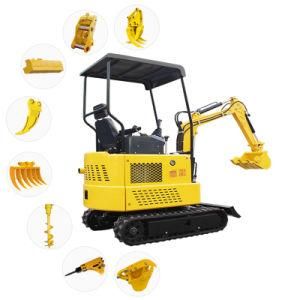 Hydraulic 1.5 Ton Crawler Mini Excavator Micro Digger Excavator 3tnv76 Engine for Sale