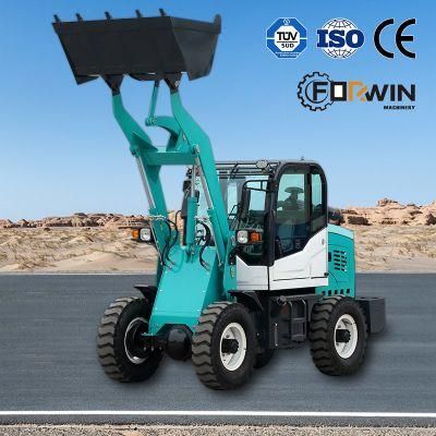 Factory Outlet Fw910 (blue) Small Wheel Loader Price with Snow Blade/Mixer Bucket Clamp/Digger 0.8tons/0.4m&sup3; Front Loader for Sale