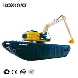 Swamp Buggy Excavator 30ton Amphibious Excavator with Floating Pontoon