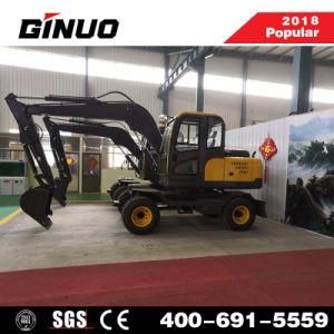 China Top Selling 8 Tons Wheel Hydraulic Excavator Forf Sale