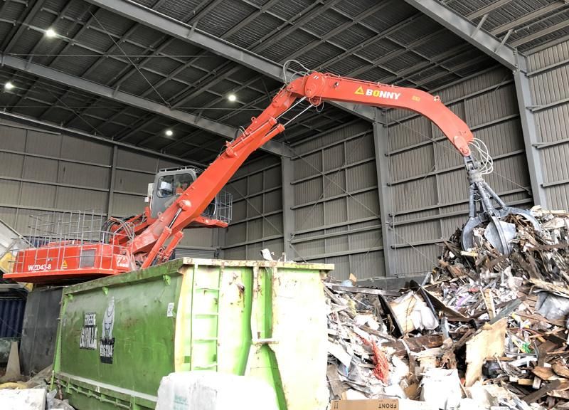 Bonny Wzd50-8c 50 Ton Fixed Electric Hydraulic Material Handler with Orange-Peel Grab