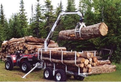 1-12 Ton Log Loader Trailer with Crane