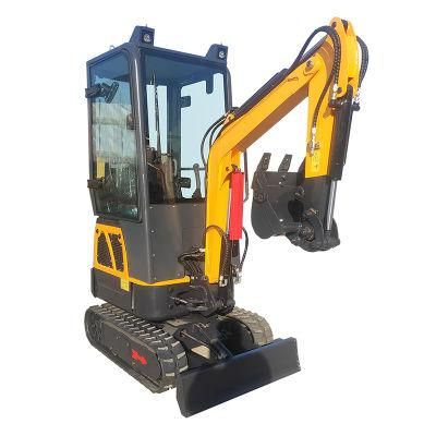 Euro Diesel Engine CE EPA Cheap Mini Excavator 1.2ton with Closed Cabin