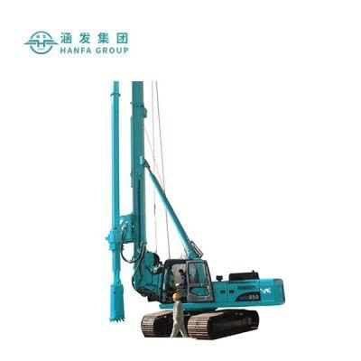 Hf850A Rotary Drilling Rig/112kw Guardrail Piling Driver Piling Rig