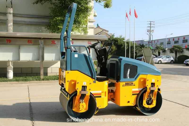 2000kg Full Hydraulic Vibratory Road Roller with Double Drum Jm802h