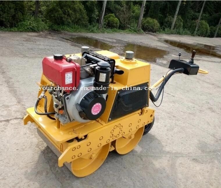 China Factory Supply Mini Compactor Ltc08h 0.8 Ton Walking Behind Hydraulic Vibratory Mini Road Roller with Double Drums