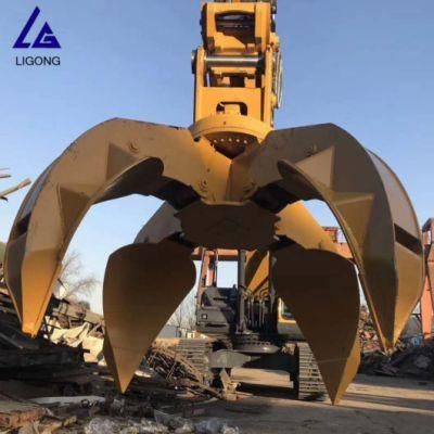 20 Ton PC200 Excavator Scrap Grapple Hydraulic Orange Peel Grapple