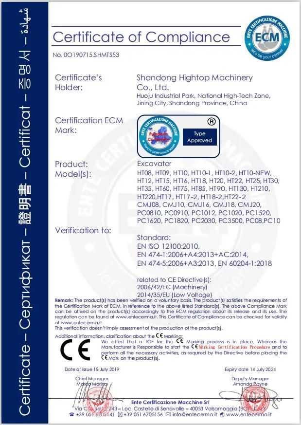CE Certificate Hydraulic 1t 0.23m3 Bucket Mini Excavator for Sale