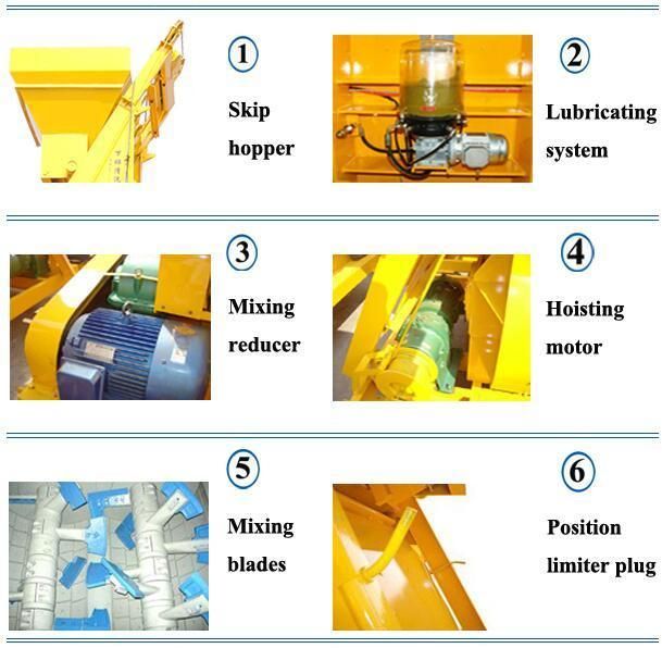 Js750 Mixer for Cement Hollow Block Making Machine