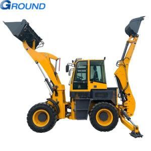 EPA approved backhoe wheel loader for digging and loading with bucket and digger