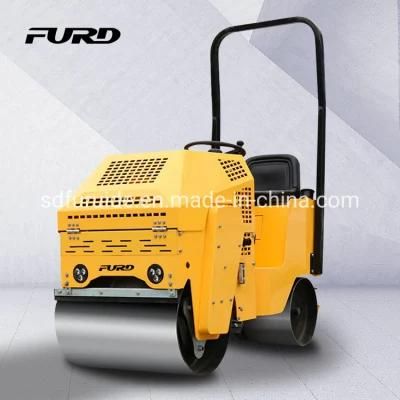 Double Drum Ride on Vibratory Roller Mini Asphalt Roller for Sale Fyl-860