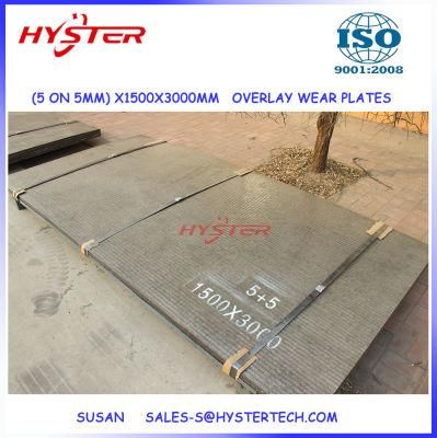 OEM Factory Supply 1500X3000mm 5+5 Chromium Carbide Overlay Wear Steel Plate