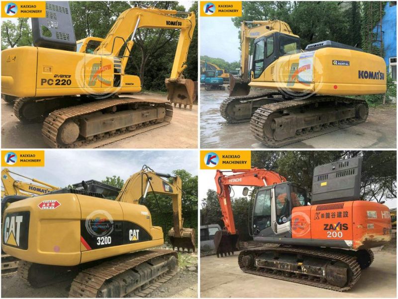 Japanese Backhoe Hitachi/Cat /Kobelco 200/Komatsu PC200-7/PC200-8/PC220 Hydraulic Excavators 20 Ton Crawler Big Large Japan Secondhand Used Komatsu Excavator