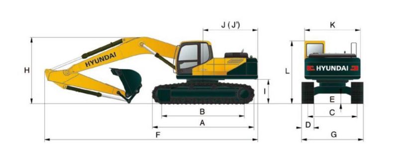 Crawler Excavator 0.95m3 Bucket Volume 215vs Hydraulic Crawler Excavator