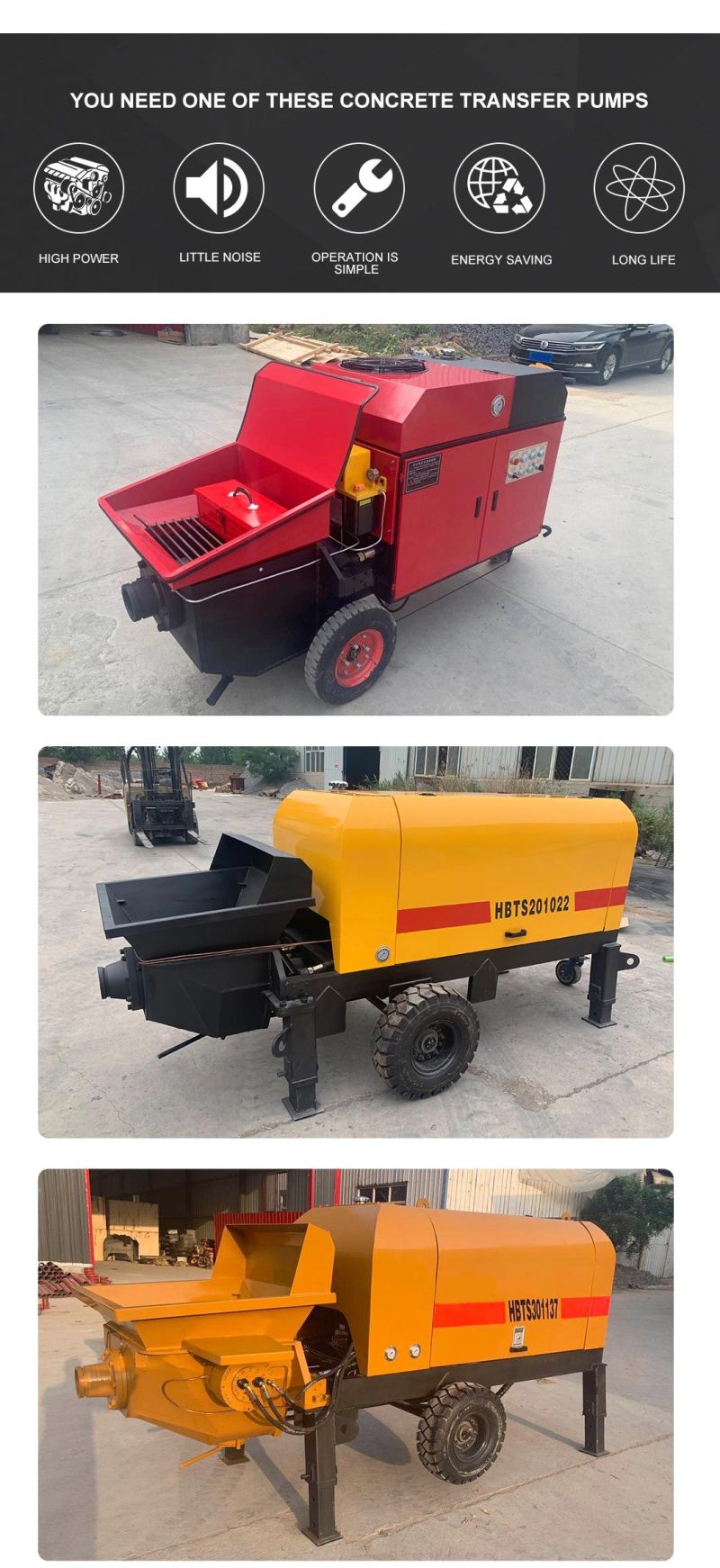 10m3/H 20m3/H 40m3/H Mini Concrete Pump Machine for Sale