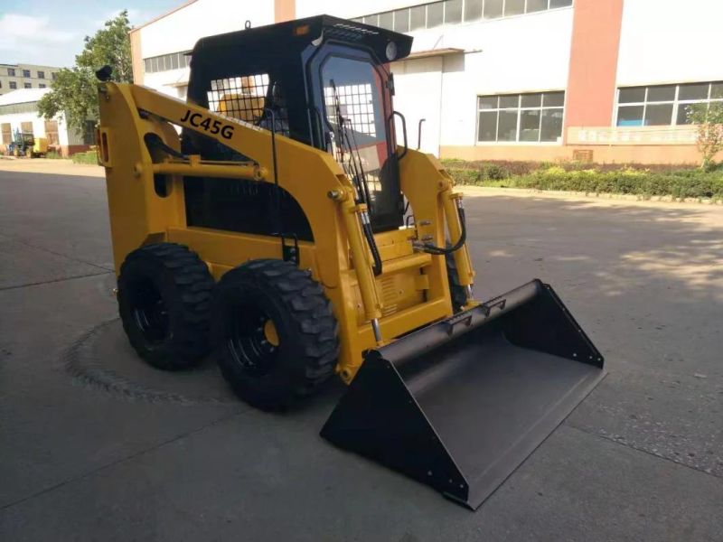 Construction Engineering Machinery Jc Series Skid Steer Loader with Various Attachments and Optional Diesel Engine for Sale
