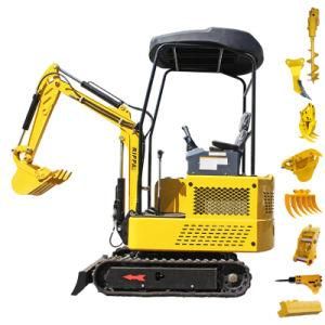 Brand 1.6ton Hydraulic Small Digger/Excavator Mini Bagger with Bucket 0.045cbm Hot Sale