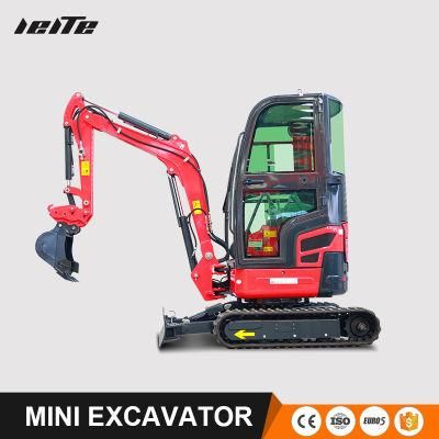 1 Ton 1.5 Ton 2 Ton 3 Ton Closed Cab Mini Excavator Machine China Cheap Mini Excavator with Small Excavator Attachments for Sale