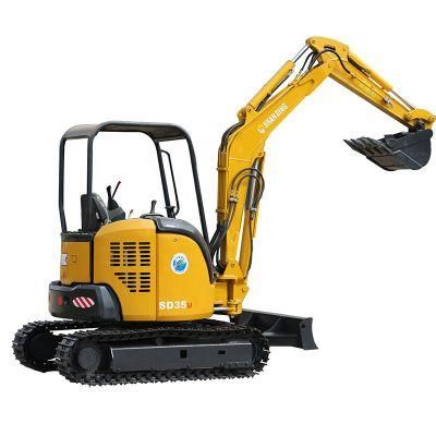 Shanding Factory 3 Tons &amp; 3.5 Tons with Yanmar Japan Hydraulic System Mini Small Excavator Digger Crawler SD35u