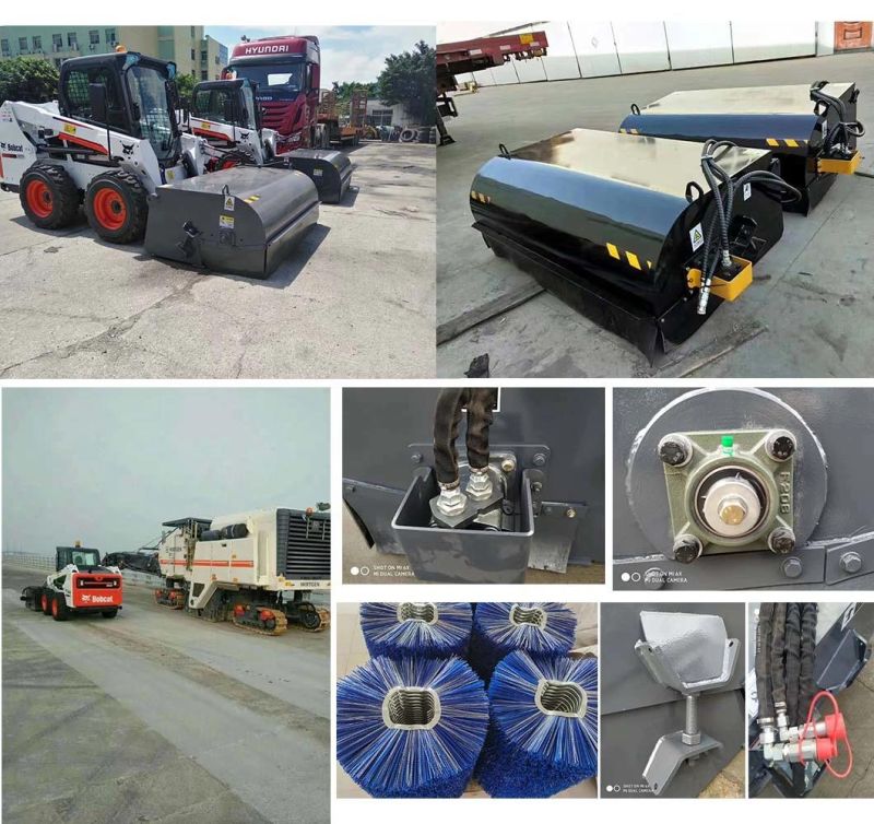 Closed Sweeper with Bucket for Skid Steer Loader