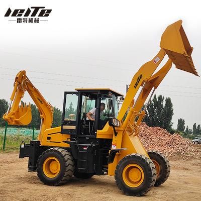 Cheap 4WD Multifunction Wheel Backhoe Loader Mini 2.5 Ton 3 Ton Backhoe with Loader Excavator Price