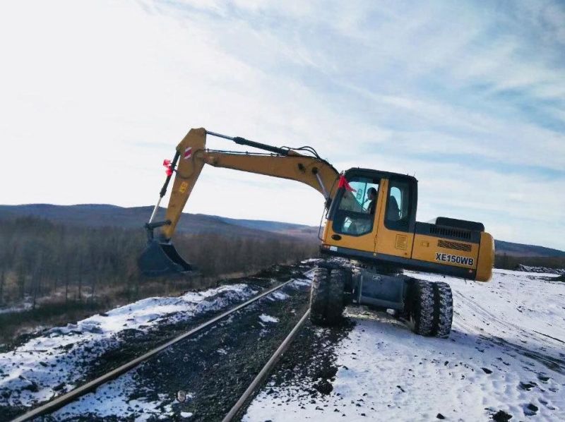 Medium Size Chinese High Quality 15ton Wheel Excavators with Diesel Engine