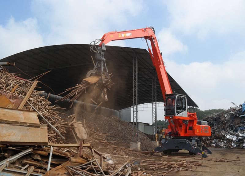 BONNY New 35 Ton BHW35-8 Wheel Hydraulic Material Handler for Feeding Steel Furnace at Steel Mill