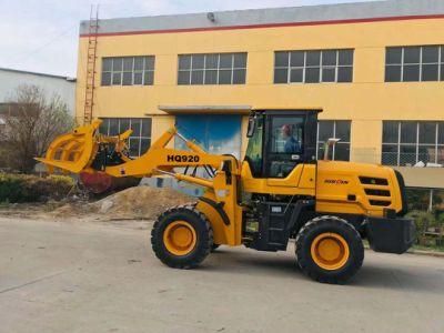 Made in China (HQ920) with Wood Grapple Fork Kingway Wheel Loader